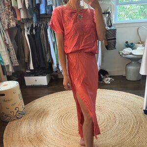 Amanda Uprichard Coral Midi Dress